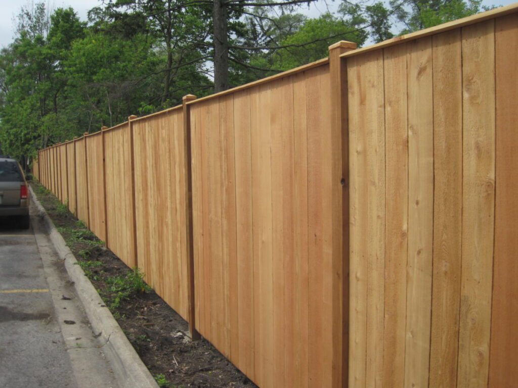 wooden solid fence